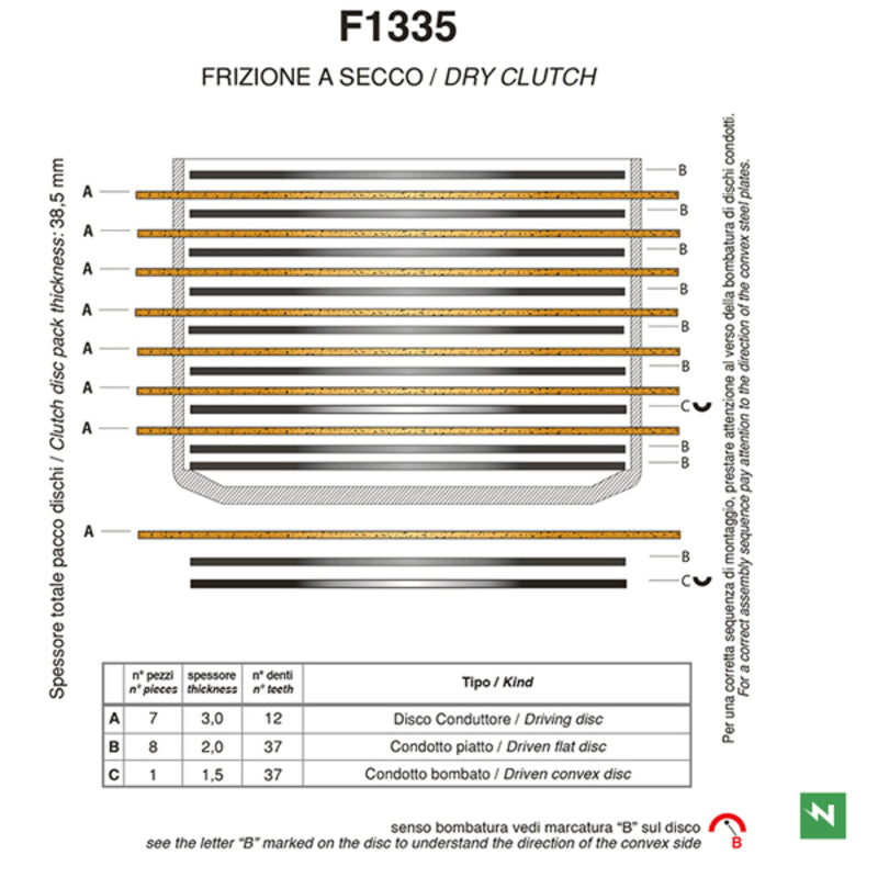 Ducati Monster 916 [NEWFREN] - Pro Race friction disc clutch kit