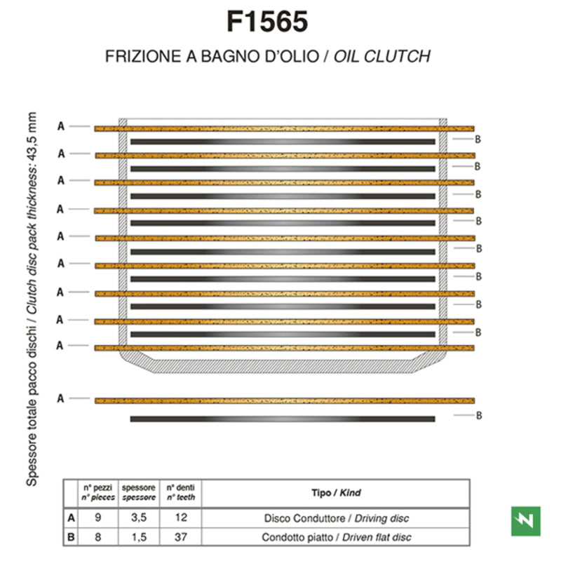 Ducati S 620 [NEWFREN] - Standard friction disc clutch kit