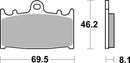 Kawasaki Zr 1100 [BREMBO] - Competition Carbon Ceramic Brake Pads - 07KA13RC