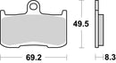 Suzuki Gsx-S 750 [BREMBO] - Competition Carbon Ceramic Brake Pads - 07KA23RC