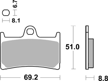 Yamaha Bt 1100 [BREMBO] - Competition Carbon Ceramic Brake Pads - 07YA23RC