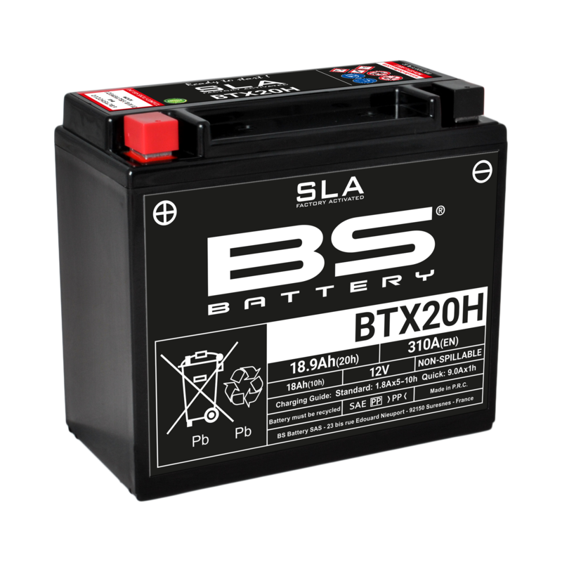 Harley Davidson Fxlr [BS BATTERY] - SLA Maintenance Free Battery Factory Activated - BTX20H