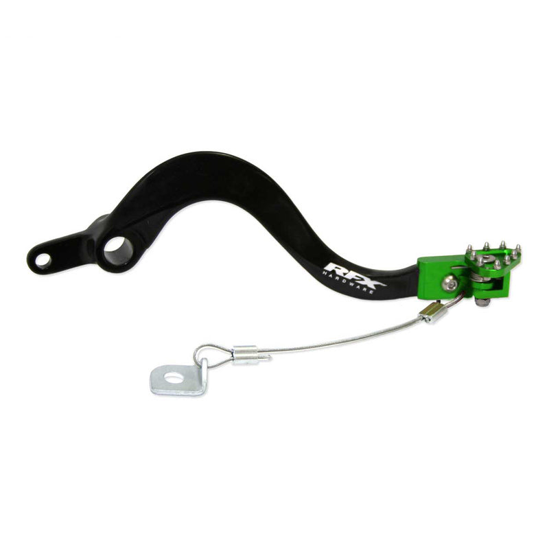 Kawasaki Kx 250 [RFX] - Pro FT Rear Brake Lever (Black/Green) - Kawasaki KXF250/450