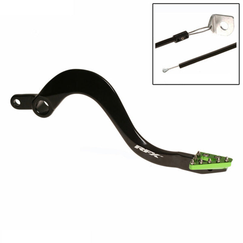 Kawasaki Kx 250 [RFX] - Pro ST Rear Brake Lever (Black/Green) - Kawasaki KXF450