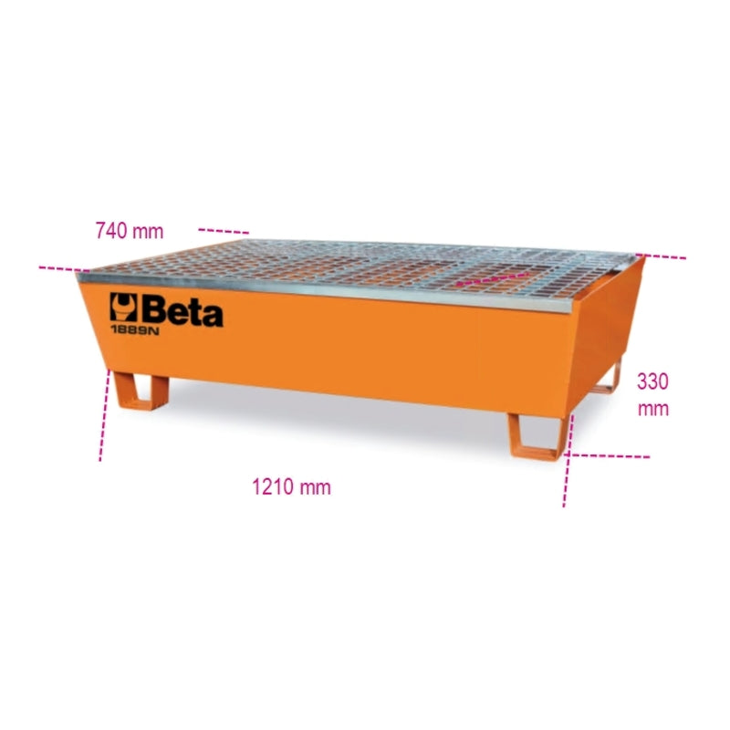 BETA barrel base (transportable) steel for storing 2 barrels (200 l each)