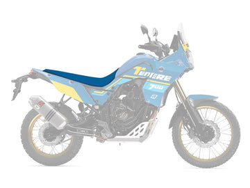 Yamaha Ténéré 700 [BLACKBIRD] - Rally Ride Seat Cover - Black/Blue - 2 pieces