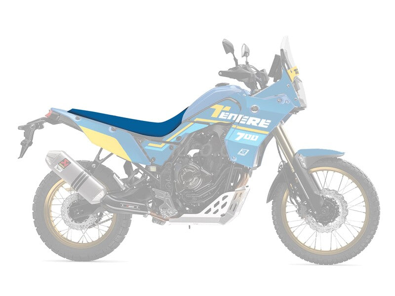Yamaha Ténéré 700 [BLACKBIRD] - Rally Ride Seat Cover – Black/Blue
