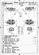 Kawasaki Z 900 Rs Se [BREMBO RACING] - GP4-RS Pair of front radial brake calipers 4 pistons Ø3mm