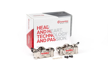 Kawasaki Z 900 Rs Se [BREMBO RACING] - Pair of GP4RX - 18mm brake calipers (CNC machined - chrome plated) (with pads)