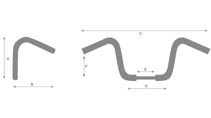 Harley Davidson Sportster Note [HIGHWAY HAWK] - Venice Beachbar 1 inch handlebar with 3 holes, 940mm wide 80mm high, chrome