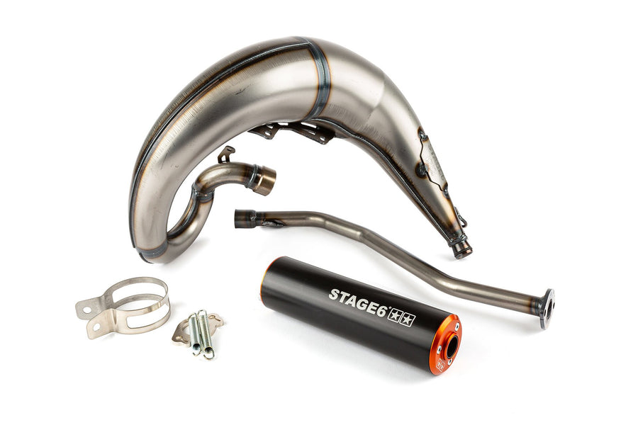 Rieju MRX Enduro Pro 50 2T AM6 - Auspuff Streetrace High Mount links orange schwarz