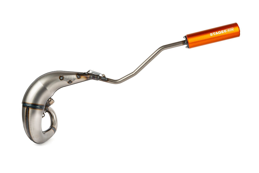 Rieju MRX Enduro Pro 50 2T AM6 - Auspuff Streetrace High Mount links orange
