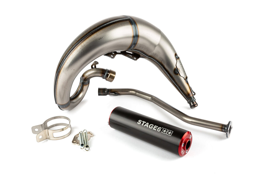 Beta RR Enduro 50 2T - Auspuff Streetrace High Mount links rot schwarz