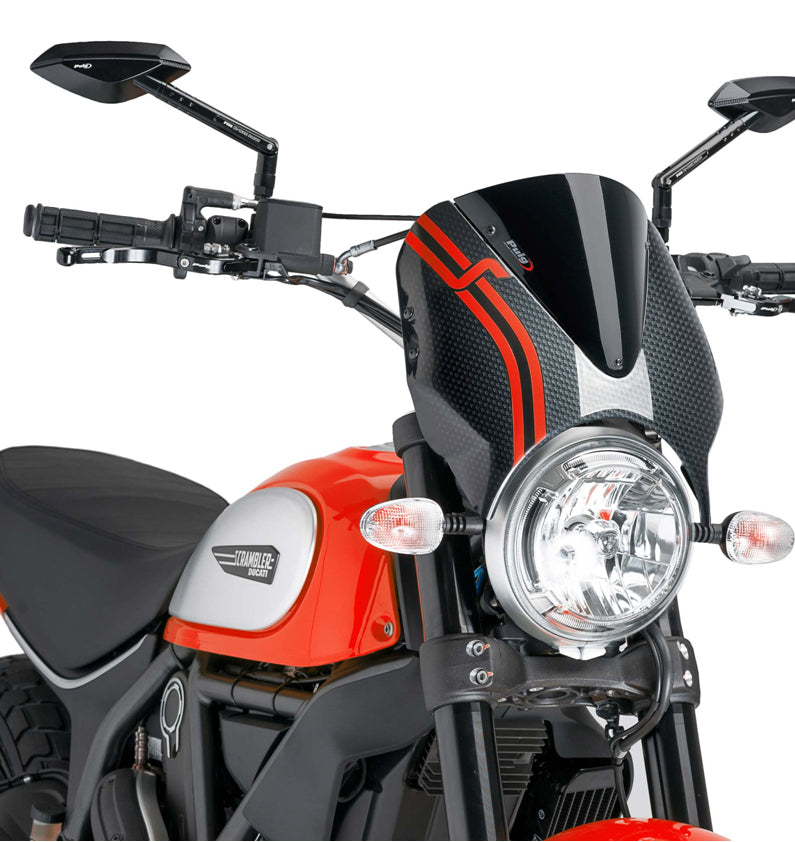 DUCATI SCRAMBLER DESERT SLED [2025] – RetroVision Windshield Visor – Black