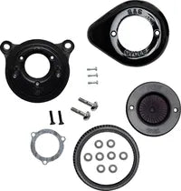 Harley-Davidson FXDBB 1690 Dyna Street Bob Special [2014-2015, 2015] - Mini Teardrop Stealth Luftfiltersatz – Oberfläche: Silber – Bild 4