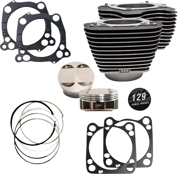 Harley-Davidson FLHFB 1868 Electra Glide Highway King 114 [2023] - Big Bore Zylindersatz – Oberfläche: Pulverbeschichtet, Gefräste Lamellen, Wrinkle Black – Art.-Nr. 910-0843A – Bild 4