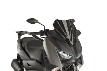 XMAX 125/400 [2018] & XMAX 300 [2017-2018] - PUIG V-Tech Line Sport Windshield | Black | PUIG 9474N