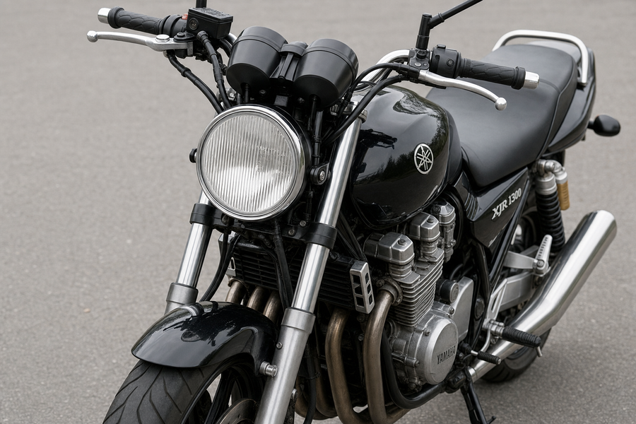 Anwendungsbeispiel: Universal-Scheinwerfer an Yamaha XJR 1300