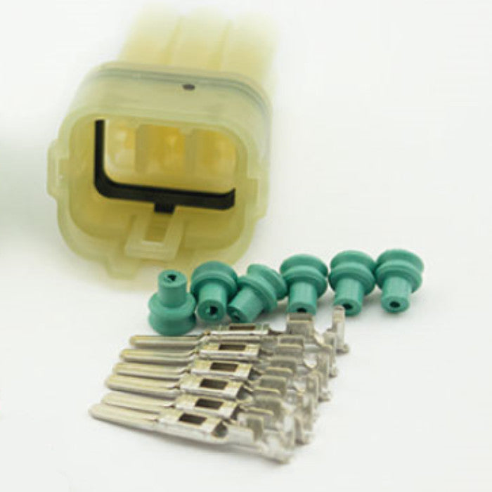 Wasserdichter 6er Stecker – 6-Pin männlich, Vergleichsnr. 6180-6171, groß, MT Serie, männlich, Stück, weiss