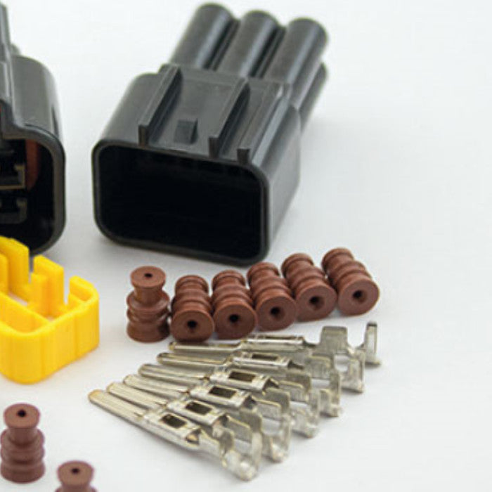Wasserdichter 6er Stecker – Vergleichsnr. RFW-6P, klein, männlich, Pins männlich, RFW Serie, schwarz, Stück
