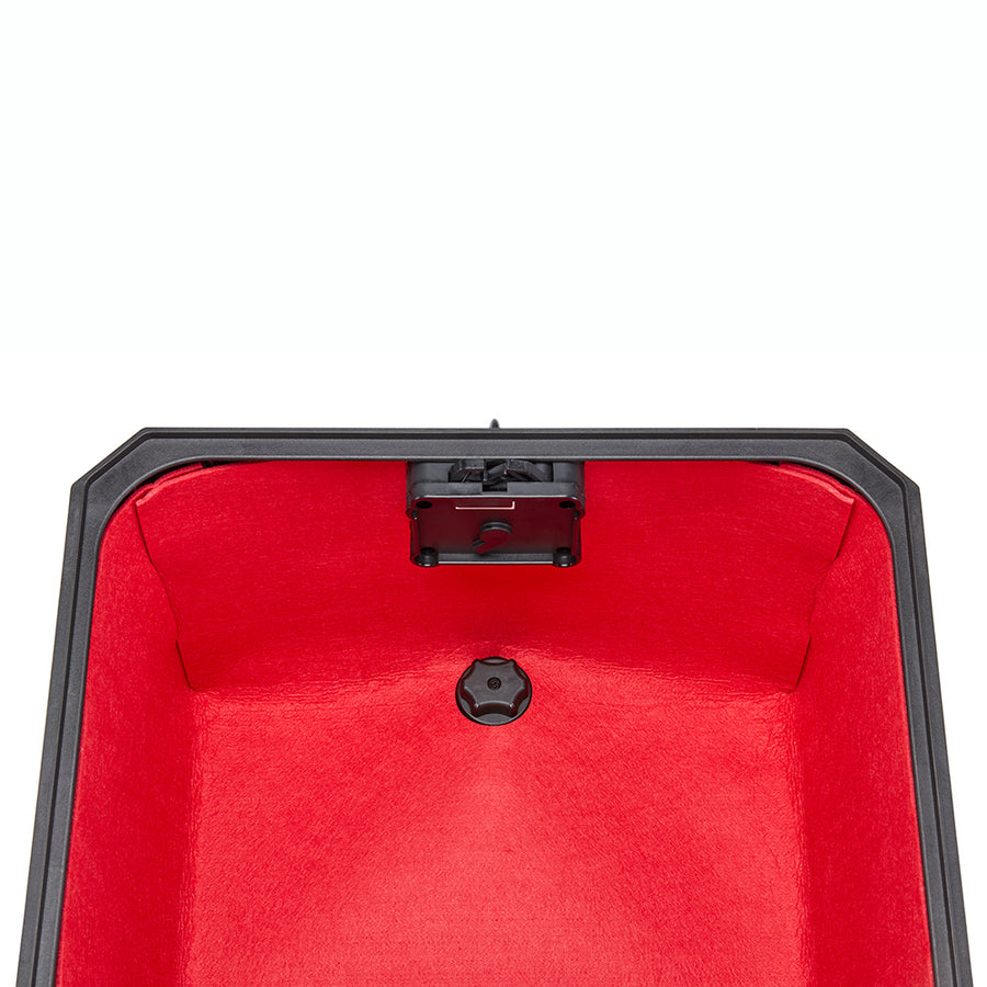 ALPINA Monolock Topcase aus Aluminium, schwarz – 44 Liter, mit Universalplatte und Montagekit