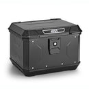ALPINA Monolock top case made of aluminum, black - 44 liters, with universal plate and mounting kit
