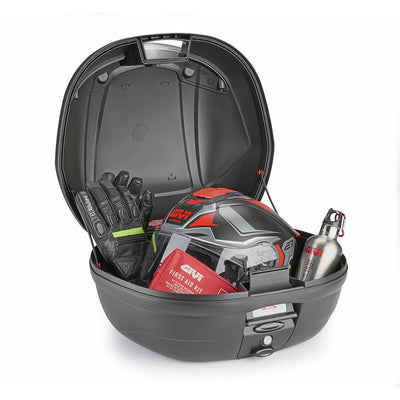 E340 Vision - Monolock top case with plate – black / Max load 3 kg