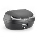 E455 Simply IV Monolock top case, with plate – 45 L., black, with transparent reflectors