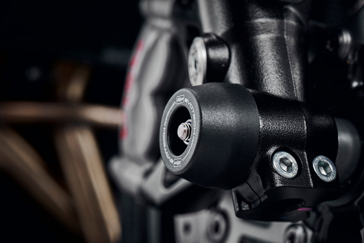 Triumph Street Triple 765 R [ab 2023] - Achsprotektoren-Set – 360° Ansicht 3