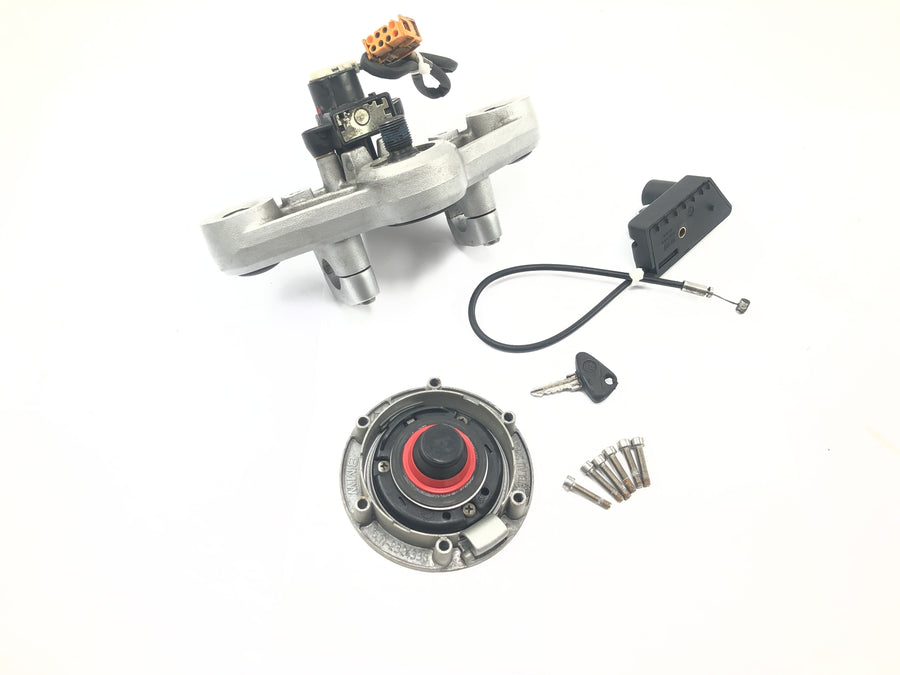 BMW R 1150 R R21 [2001] - Lock set with upper fork bridge, ignition lock, tank cap key