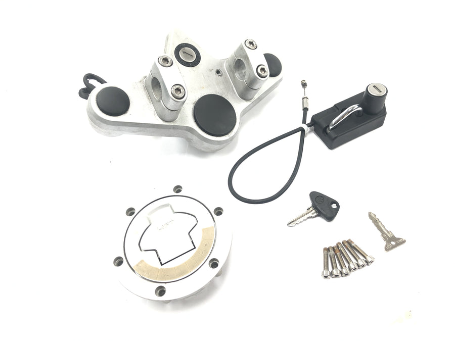 BMW R 1150 R R21 [2001] - Lock set with upper fork bridge, ignition lock, tank cap key