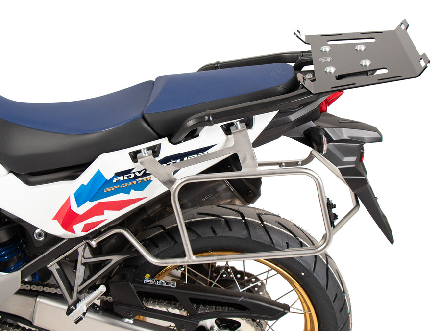 Honda CRF 1100 L AT Adv Sp [2024-2026] - Kofferträgerset Cutout Edelstahlträger inkl. Xplorer Cutout schwarz Kofferset