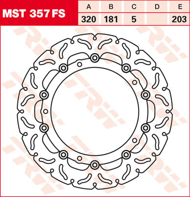 Floating brake disc – MST12FK is required from model year 12.07