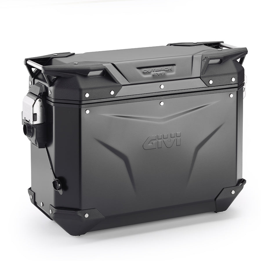 Trekker Outback EVO 37 aluminum side case, black – right, 37 liters / SMART SECURITY LOCK