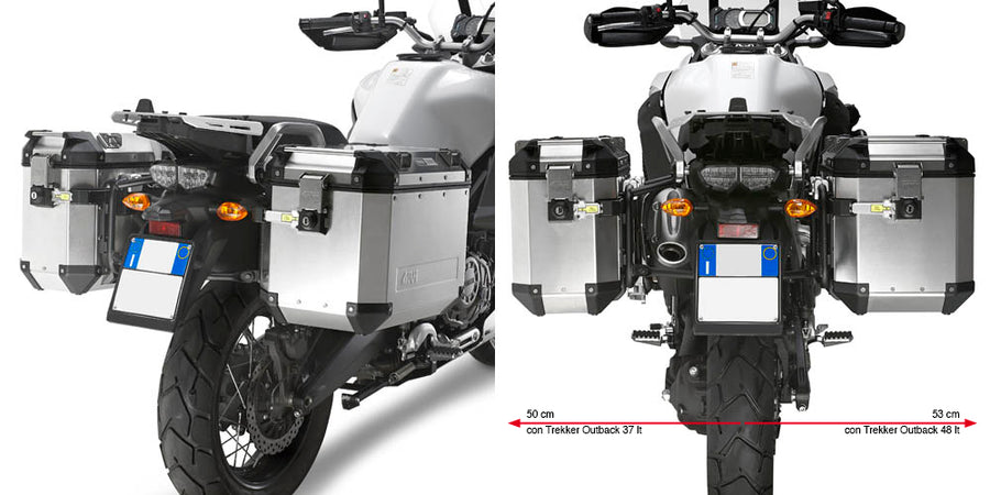 Yamaha XT 1200 Z Super Ténéré [GIVI] - Stahlrohr-Seitenkofferträger für Trekker Outback MONOKEY® CAM-SIDE Koffer