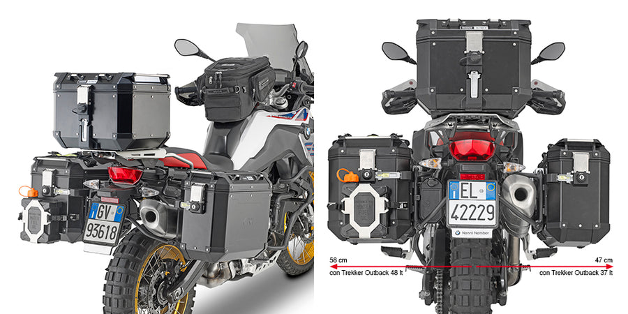 BMW F 800 GS [GIVI] - Stahlrohr-Seitenkofferträger für Trekker Outback MONOKEY® CAM-SIDE Koffer Durchmesser 18 mm