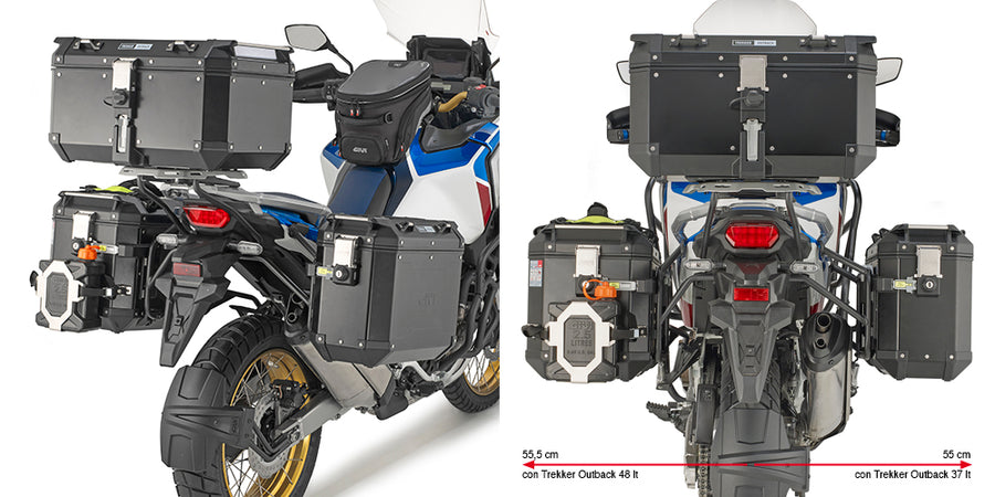 Honda CRF 1100 L Africa Twin [GIVI] - Stahlrohr-Seitenkofferträger PL ONE-FIT für die Trekker Outback MONOKEY®