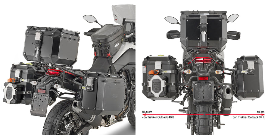 Yamaha Ténéré 700 [GIVI] - Stahlrohr-Seitenkofferträger PL ONE-FIT für die Trekker Outback MONOKEY®