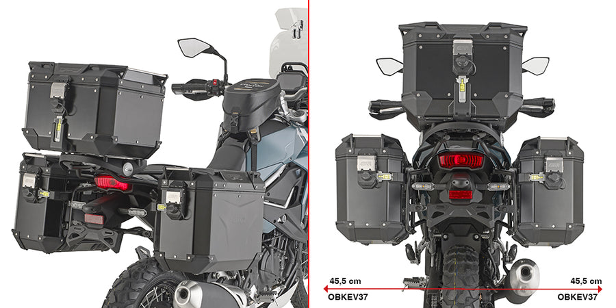 Kawasaki KLE 500 / KLE 500 SE [GIVI] - Stahlrohr-Seitenkofferträger PL ONE-FIT für die Trekker Outback MONOKEY®