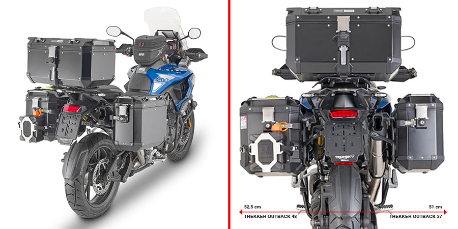 Triumph Tiger 1200 GT / GT Pro [GIVI] - Stahlrohr-Seitenkofferträger PL ONE-FIT für die Trekker Outback MONOKEY®