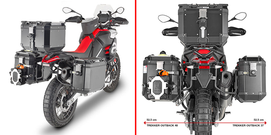 Aprilia Tuareg Rally 660 [GIVI] - Stahlrohr-Seitenkofferträger PL ONE-FIT für die Trekker Outback MONOKEY®