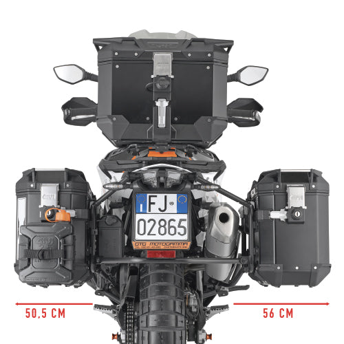 KTM Adventure 890 [GIVI] - Stahlrohr-Seitenkofferträger PL ONE-FIT für die Trekker Outback MONOKEY®
