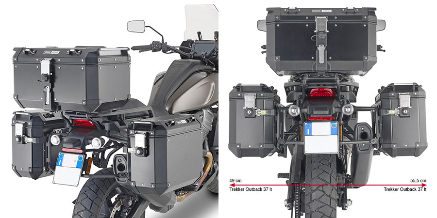 Harley Davidson Pan America 1250 [GIVI] - Stahlrohr-Seitenkofferträger PL ONE-FIT für die Trekker Outback MONOKEY®