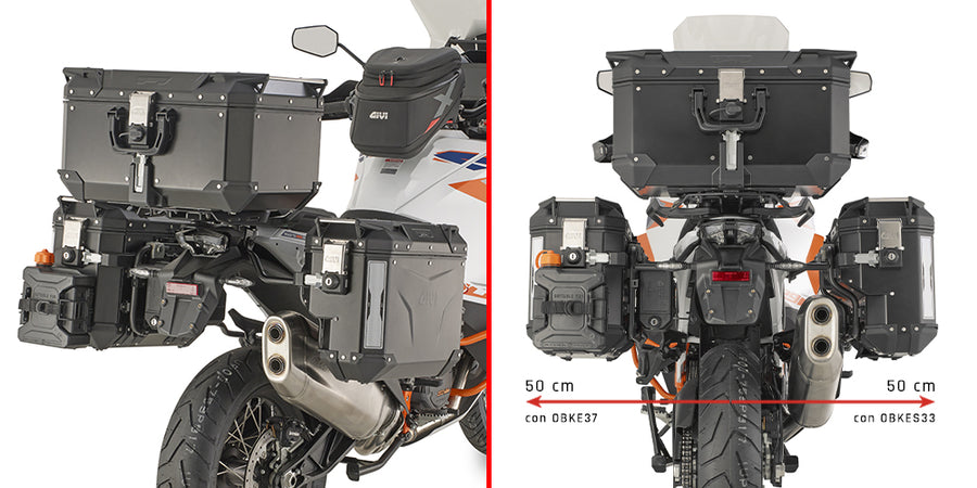 KTM Super Adventure S / 1390 Super Adventure S Evo 1390 [GIVI] - Stahlrohr-Seitenkofferträger PL ONE-FIT mit rechtem