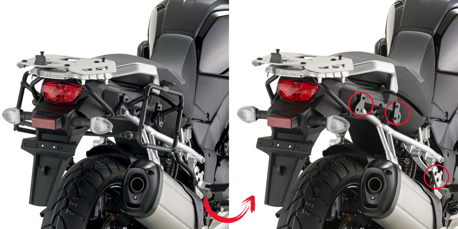 Suzuki DL 1000 V-Strom [GIVI] - Seitenkoffer-Träger abnehmbar für MONOKEY® oder RETRO FIT Koffer nicht kompatibel mit