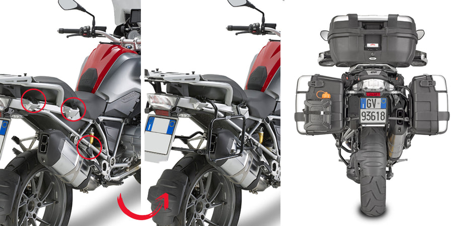 BMW R 1250 GS [GIVI] - Seitenkoffer-Träger abnehmbar für MONOKEY® Koffer nicht kompatibel mit den Alu Seitenkoffer DLM36