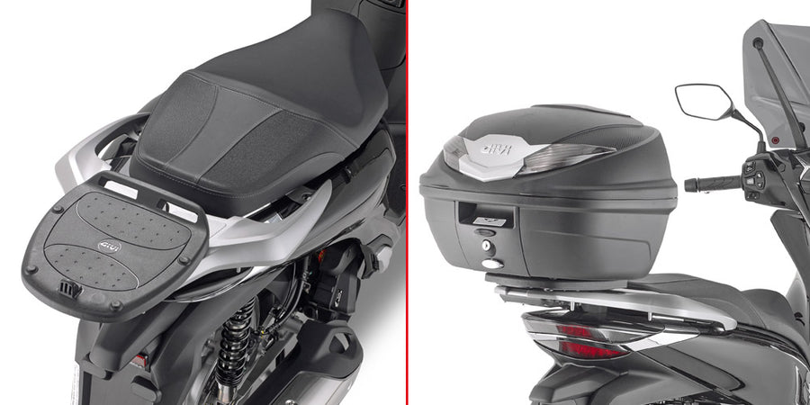 Honda SH 350 [GIVI] - Topcase Träger für MONOLOCK® Koffer benutzen Sie die im Koffer mitgelieferte MONOLOCK® Platte