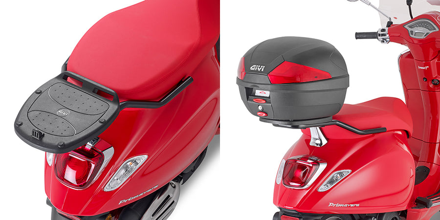 Piaggio Vespa Primavera 50-125-150 [GIVI] - Topcase Träger für MONOLOCK® Koffer schwarz benutzen Sie die im Koffer