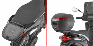 Piaggio Liberty 50-125-150 [GIVI] - Topcase Träger für MONOLOCK® Koffer benutzen Sie die im Koffer mitgelieferte
