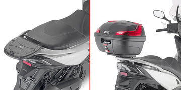 Kymco Agility 300-350 R16 [GIVI] - Top case carrier for MONOLOCK® cases use the one supplied in the case